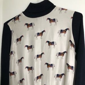 Tory Burch equestrian turtleneck sweater